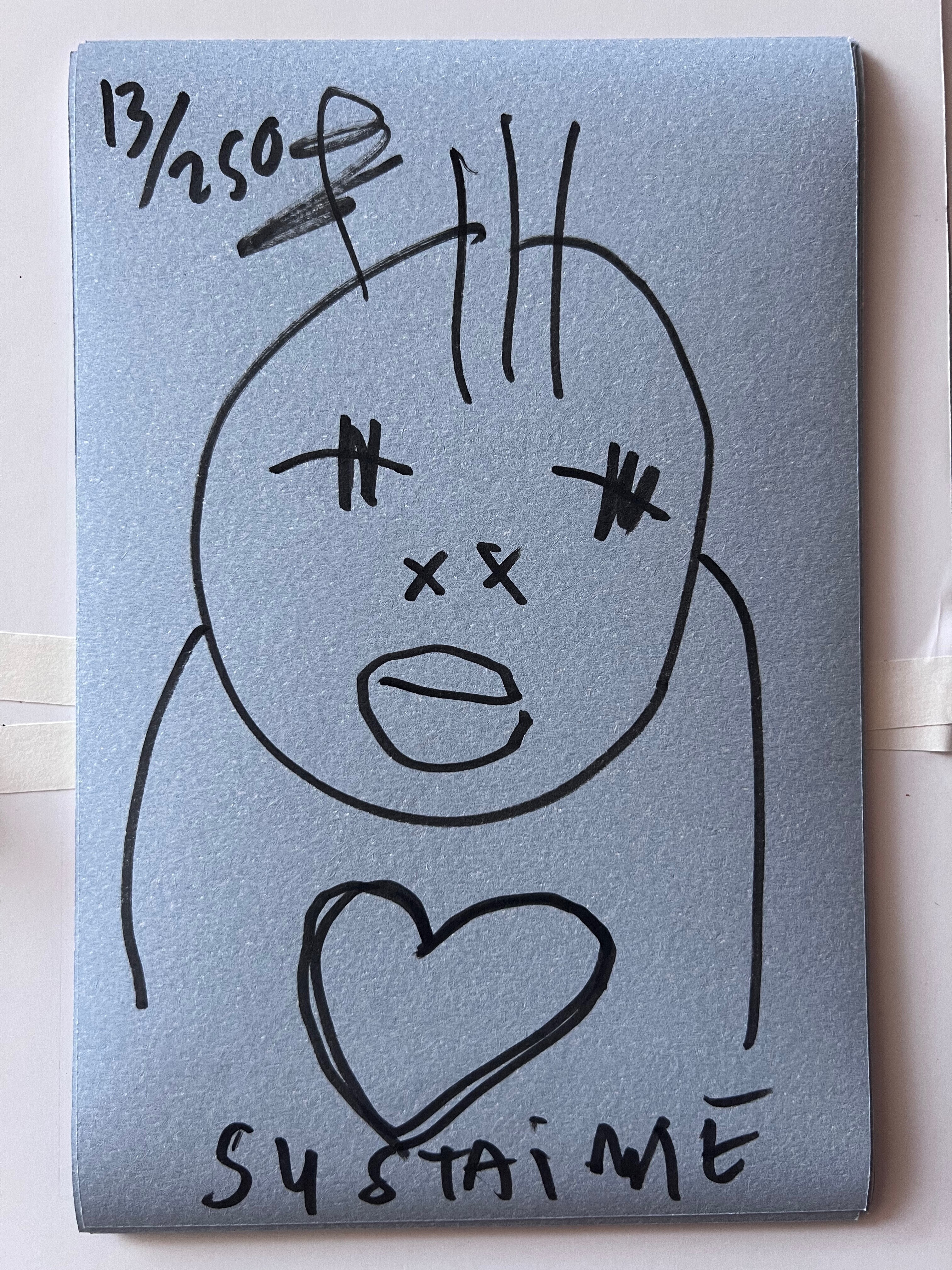 LHOOQ #13 (Drawing on blueback print) — a Systaime work on Artsy